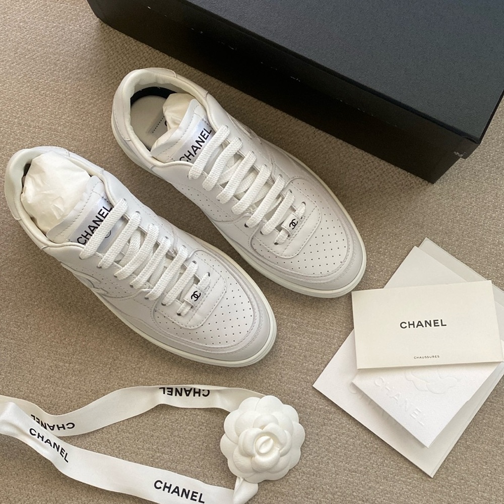 NEW Chanel White Sneakers